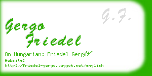 gergo friedel business card